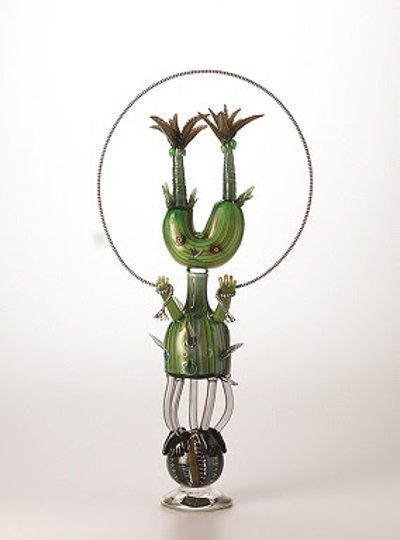 Tom Moore (Australian, born 1971), Skipping Gherkin. Hot joined blown and solid glass, 2009. Lent by Sara Jane DeHoff. © Tom Moore