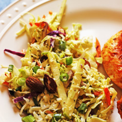 Cabbage Slaw with Apples and Almonds