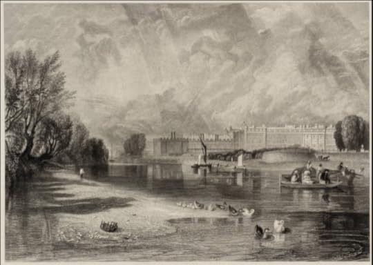 A drawing of Hampton Court Palace
