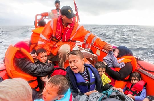 A stark reminder of what's wrong with the world -- and questioning why we would 'build more walls.' Syrian children rescued in the Aegean Sea off Turkey while trying to get to Greece in 2015. Photo: UGUR YILDIRIM/SABAH