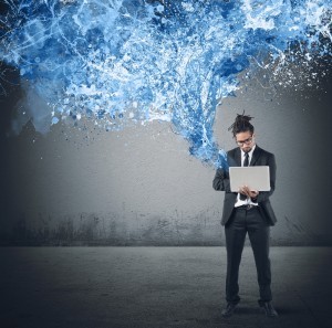 Businessman on computer