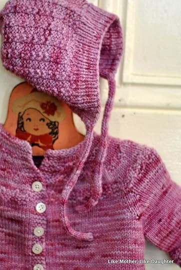 Sweater and cap set for a newborn girl. Like Mother Like Daughter