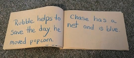 Pages from the Pip's PAW Patrol story.