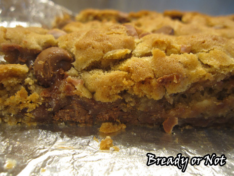 Bready or Not: Chewy Chocolate Stuffed Cookie Bars