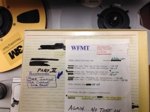 A reel from the Studs Terkel Collection is ready for digitization. Photo by Gene DeAnna.