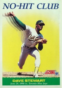 Dave Stewart's 1991 Score No-Hit Club card
