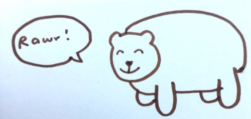 Oh god, a bear!