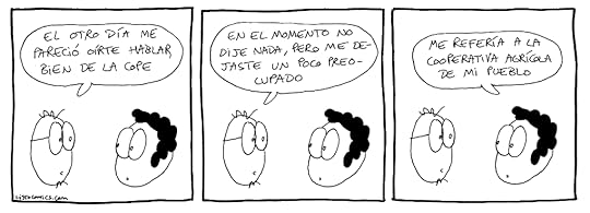 Tira cómica sobre cómo puede una persona hablar bien de la COPE.