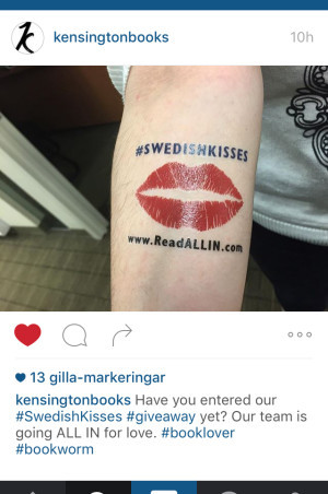 Kensington, mitt amerikanska förlag, har gjort den här tatueringen. Oemotståndlig. 