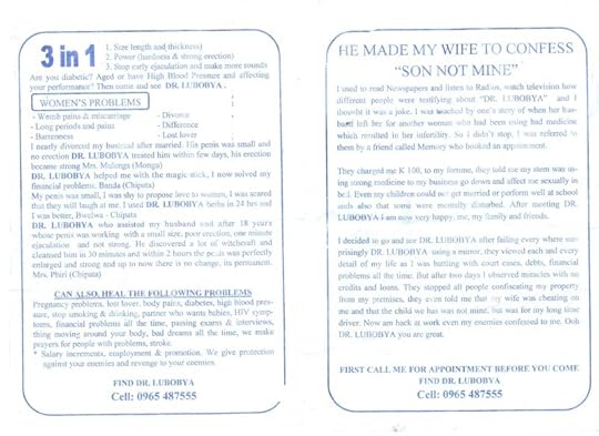 African Witch Doctor Lubobya