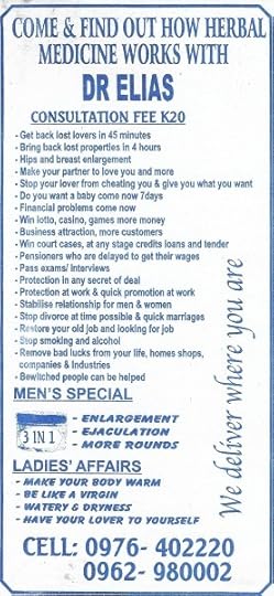 African Witch Doctor Elias