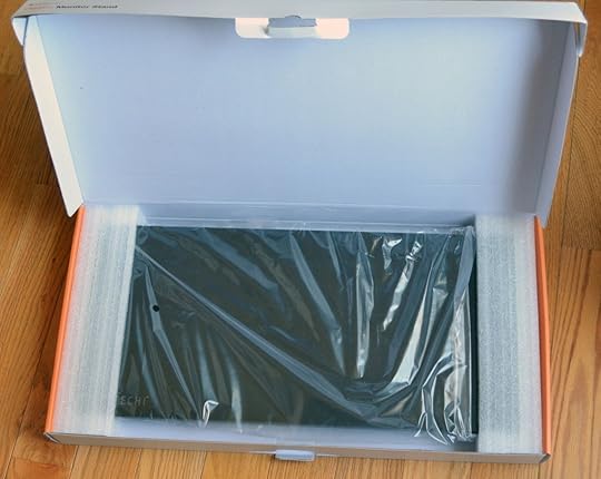 Opening the box.