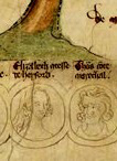 Membrane with genealogy of the kings of England.