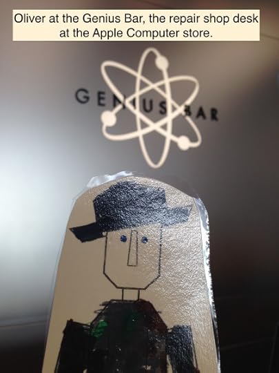 Oliver visited the Genius Bar at the Apple store to get Darcy Pattison's computer fixed.. | DarcyPattison.com