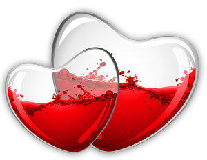 Glass_Hearts with_Red_Wine_PNG_Clipart_Picture