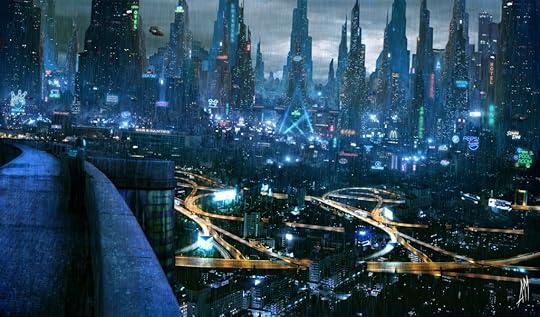 Rainy Cyberpunk City