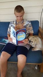 RjwithYogi reading PODbook