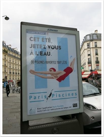 Paris Swimming Poster