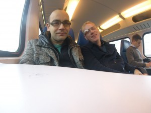 Samir and Jurjen on the way to Roermond