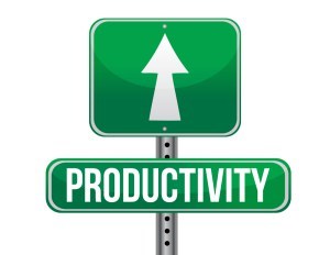 productivity road sign illustration design over a white background