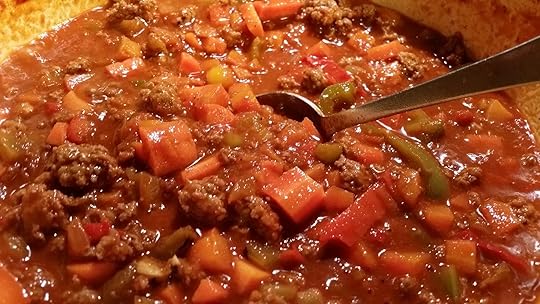 wild boar chili simmering