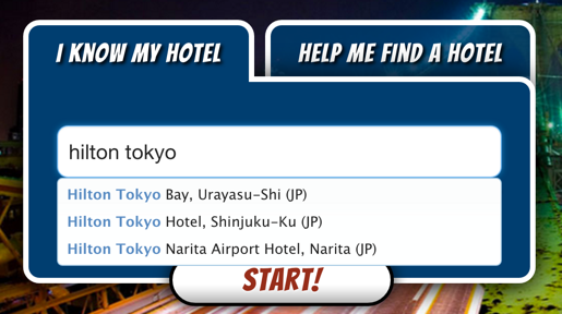 You can specify a hotel 