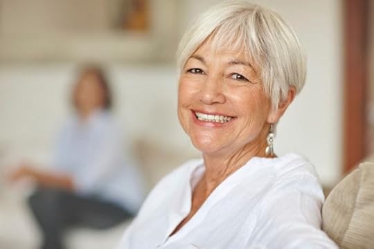 Happy retirement-aged woman