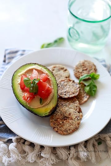 Stuffed Avocados with Hummus