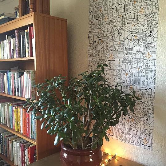 My new @lisacongdon wallpaper in my office. I love it!