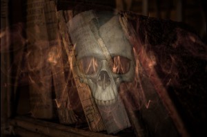 Books with a skull