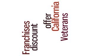 Discounts for California Veterans that buy a franchise.