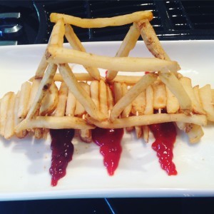 Bridge of Fries (with Martian ketchup)