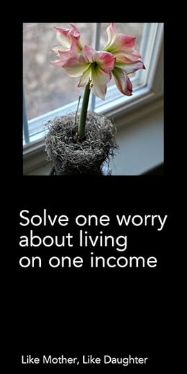 Solve one worry about living on one income ~ Like Mother, Like Daughter