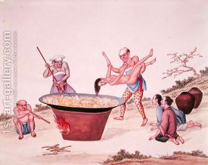 Plunging-A-Woman-Into-Boiling-Water