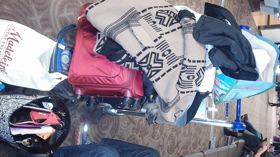 Our carryon stuff after luggage was checked.