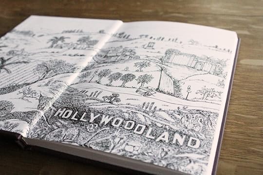 Illustrated Endpapers – Hollywoodland from Lily of the Valley by Xianna Michaels