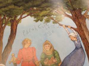 One child was flipping through a medieval picture book I had brought in. 