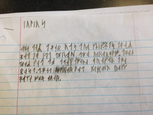 This child's story: IN RUNES!