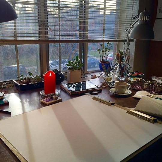 Happy Saturday, friends! Let's make sure to make something today, anything. I'm going out of my comfort zone and going big with a large watercolor painting. My friend Cassia tasked me with this and I'm excited to try it. Don't fear the blank page!