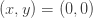 (x,y) = (0,0)