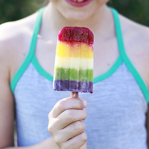 healthy whole fruit rainbow popsicles recipe