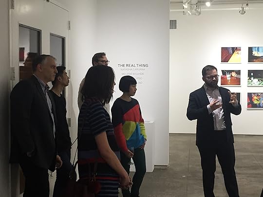 Brent Beamon walks Connect Members through the exhibition