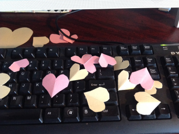 keyboard hearts