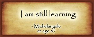 Michelangelo still learning