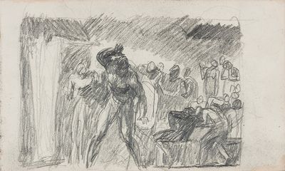 Romney, Macbeth, The banqueting scene
