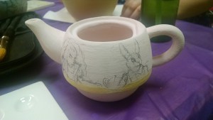 Alice pot showing hare and alice