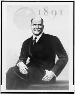 A portrait of James Naismith, who in 1891 invented the game of basketball. New York World-Telegram and the Sun Newspaper Photograph Collection, Prints and Photographs Division. 