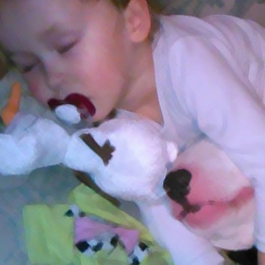 bull terrier and baby