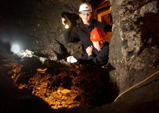 Archaeologists Sam Badger and Magnus Kirby investigate the mysterious tunnels.
