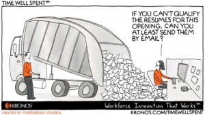 Kronos, time well spent, cartoon, technology, resumes